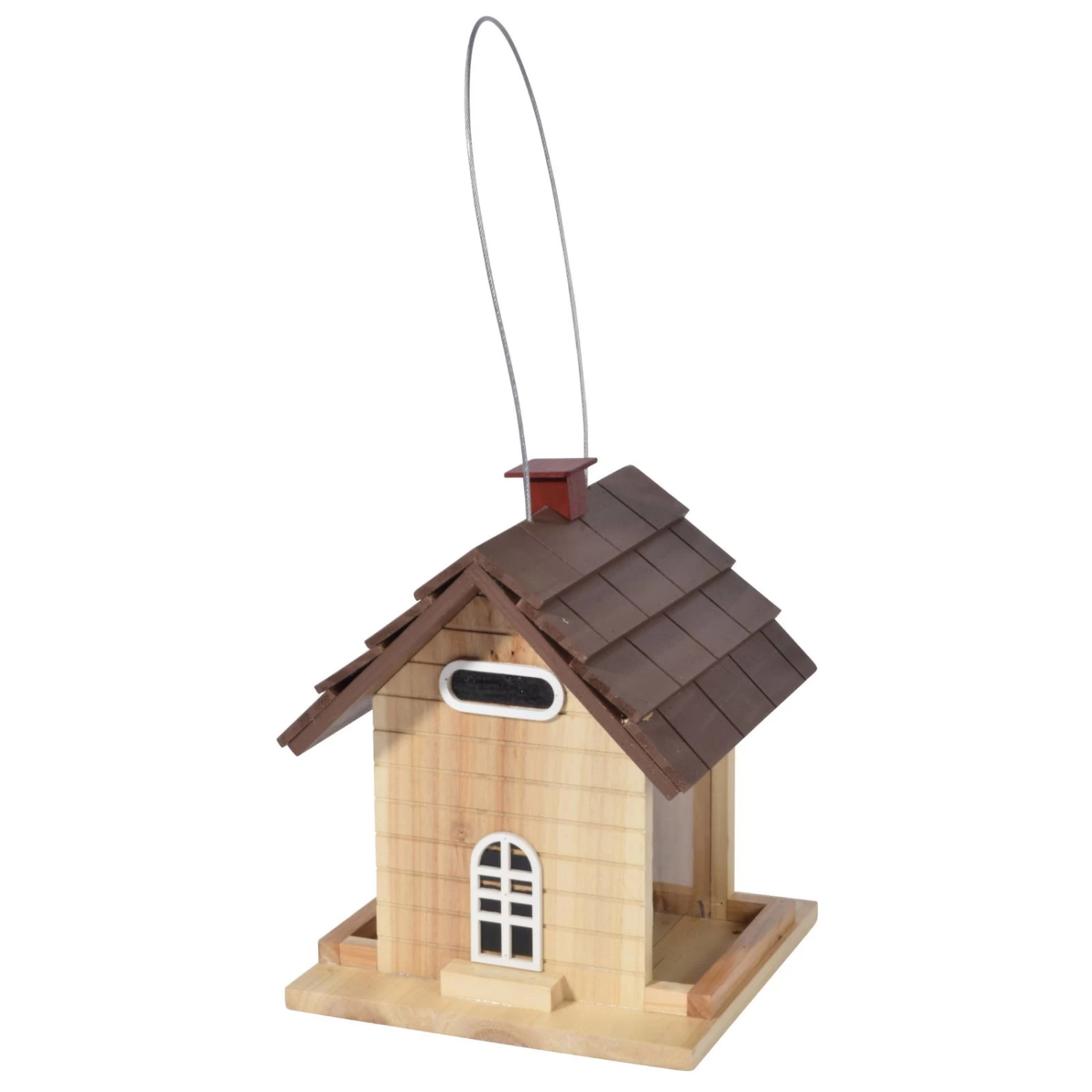 Vogelfutterhaus, FSC®-Holz, Braun, Mit Acrylglas, 18 X 18 X 23 Cm – Bild 2