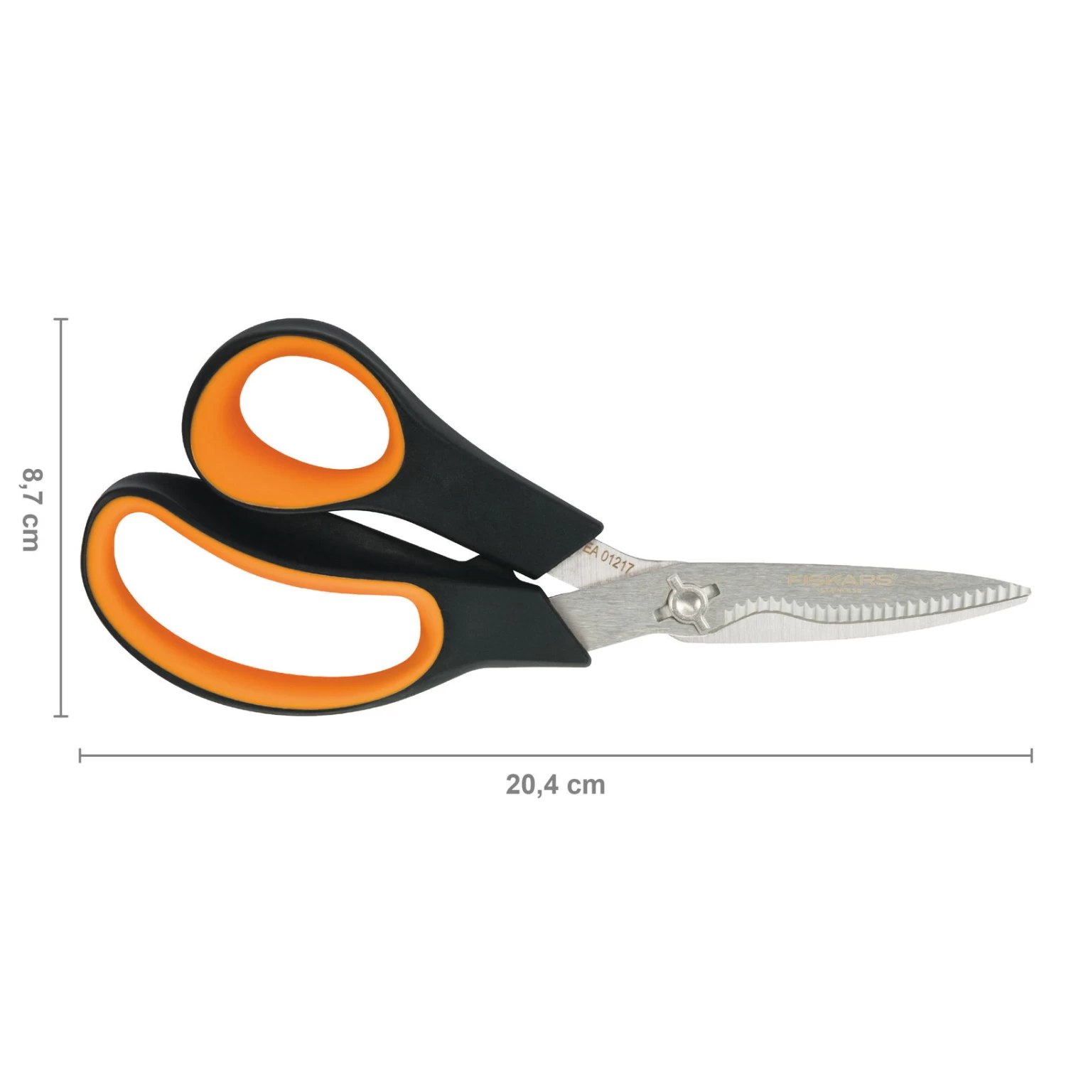 Gemüseschere Solid™ SP240, Schwarz/orange, Ca. 20 X 2 X 9 Cm – Bild 2