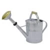 Zinkgießkanne Mit Holzgriff Und Messingbrause, Grau