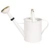 Zinkgießkanne Mit Holzgriff & Messingbrause, Weiß