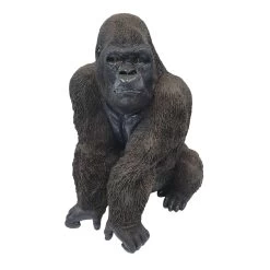 Dekofigur Gorilla, Grau, Höhe Ca. 56 Cm