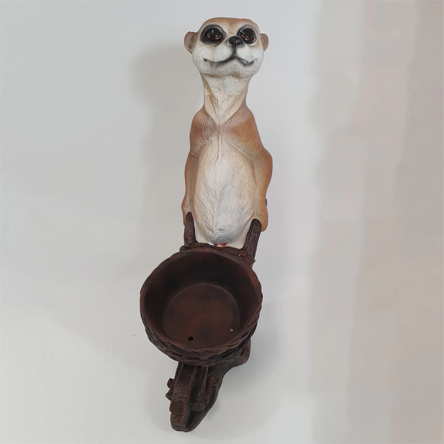 Erdmännchen Mit Karre, Braun, Höhe Ca. 60 Cm