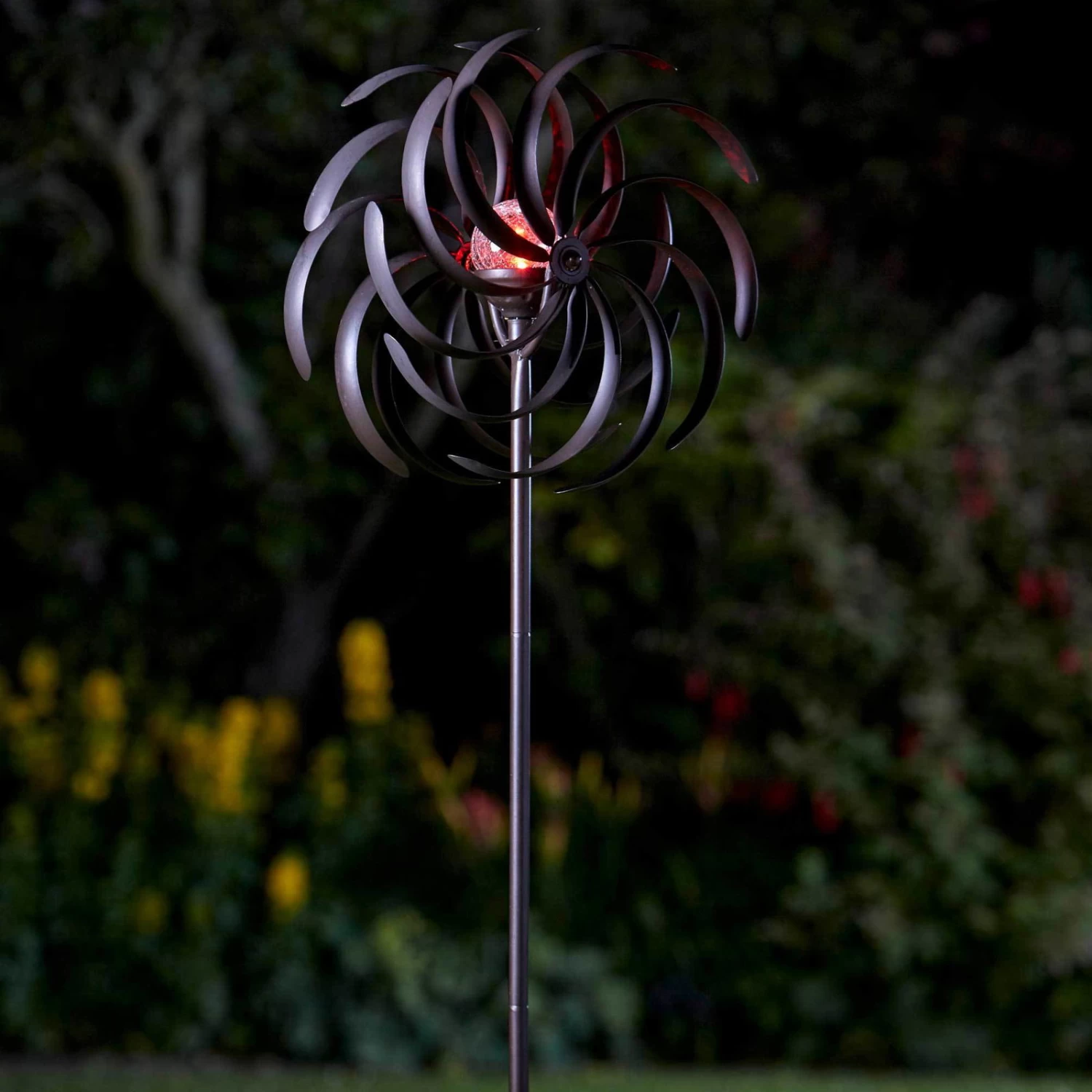 Solarwindrad Spiro, Integrierte Solarkugeln, 130 X 38 Cm – Bild 3