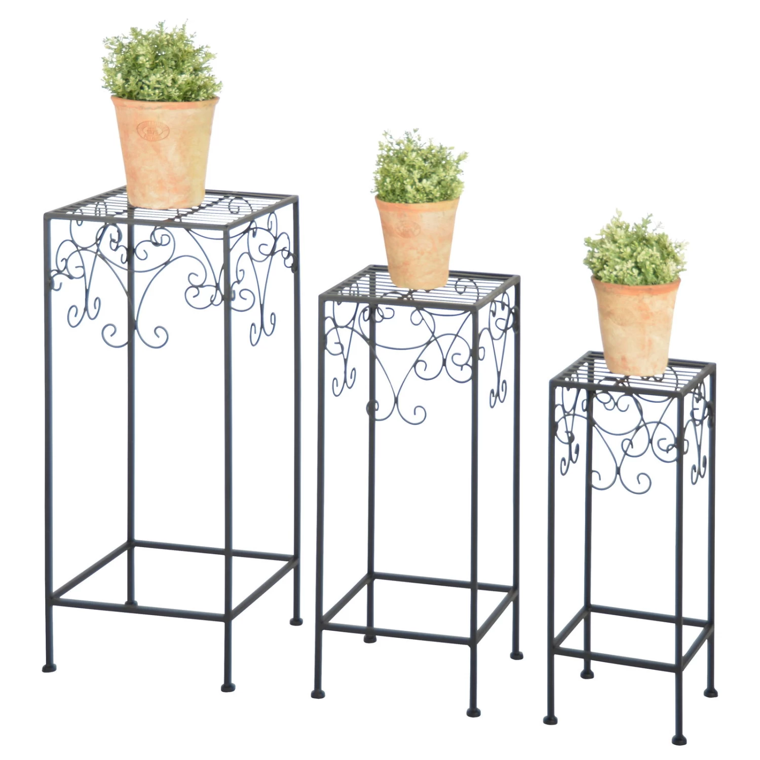 Pflanztisch M, Schwarz, Eisen, Ca. 26 X 26 X 61 Cm – Bild 2