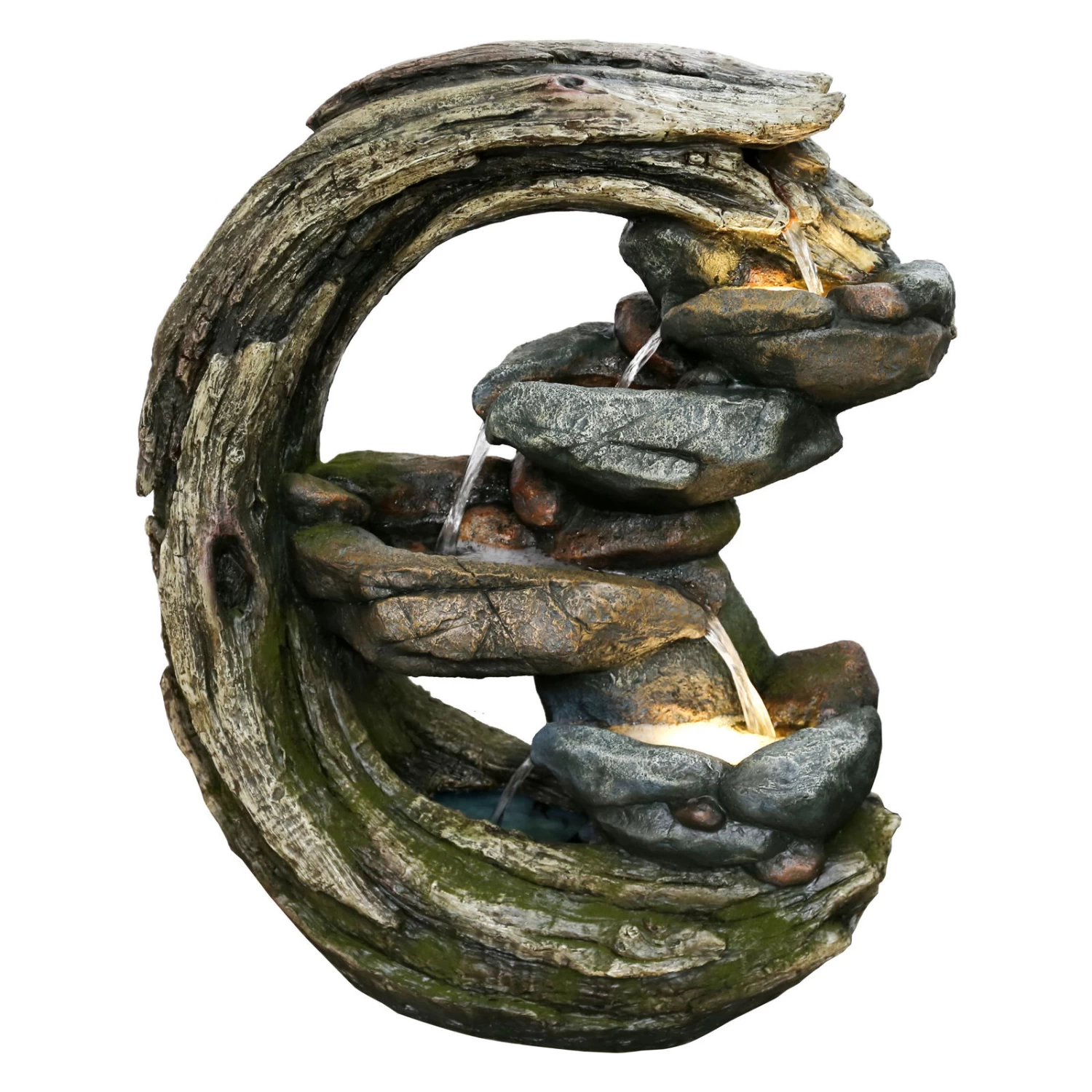 Brunnen, Holzoptik, 66 X 29 X 82 Cm