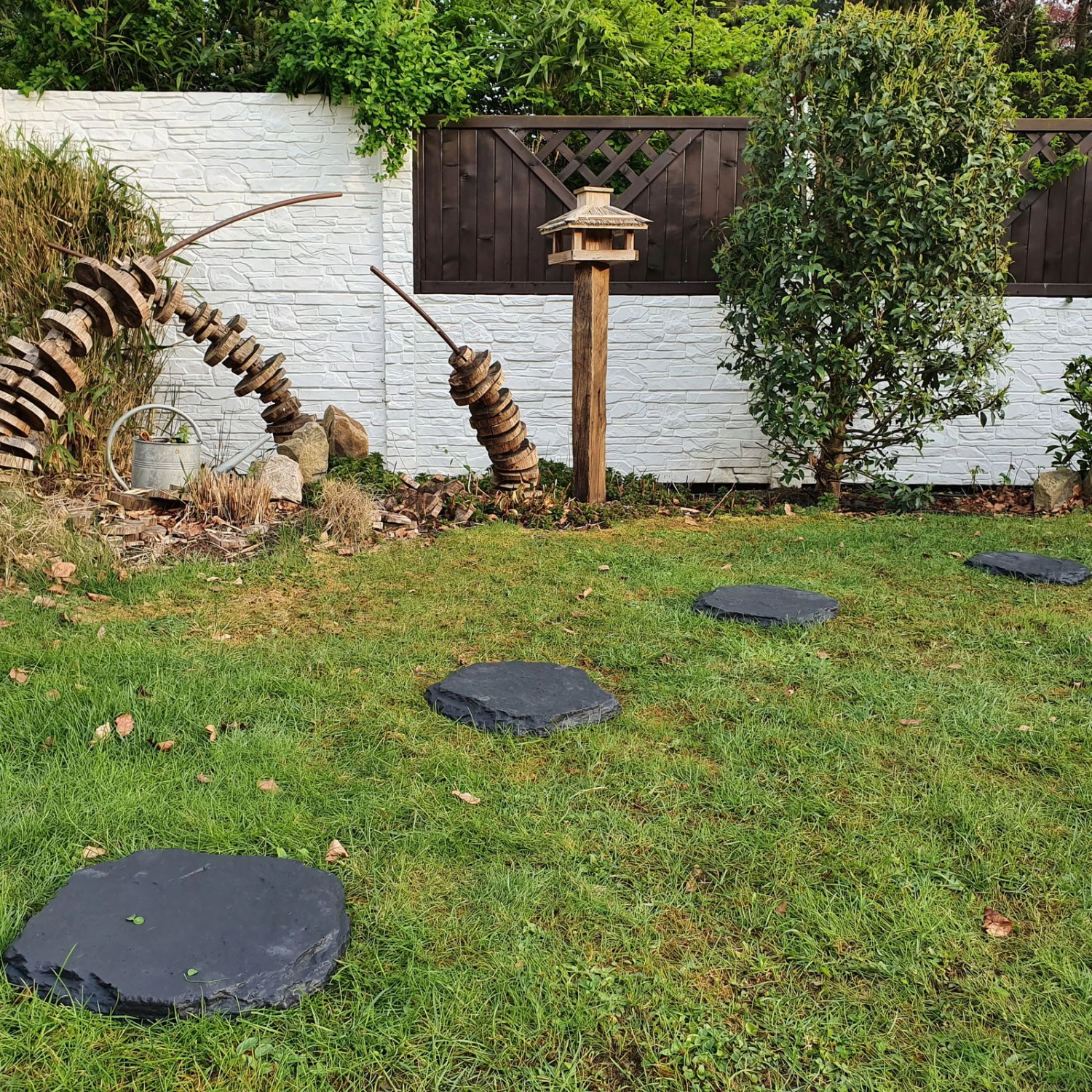 40er-Set Beton-Trittstein 'Typ A', Anthrazit, In Natursteinoptik, 42 X 37 X 3 Cm – Bild 3