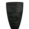 Pflanzgefäß "Jasmin" Anthrazit, In Rillenoptik, Ø 40 Cm, Höhe 60 Cm, Füllvol. 48,5 L