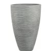 Pflanzgefäß "Jasmin" Grau, In Rillenoptik, Ø 40 Cm, Höhe 60 Cm, Füllvol. 48,5 L