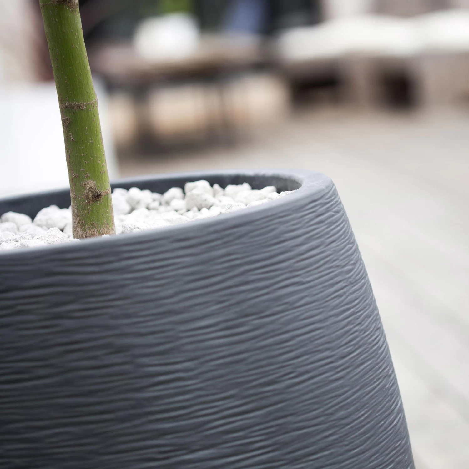 Pflanzgefäß Graphit Egg, Anthrazit, Wasserdicht, Robust – Bild 5