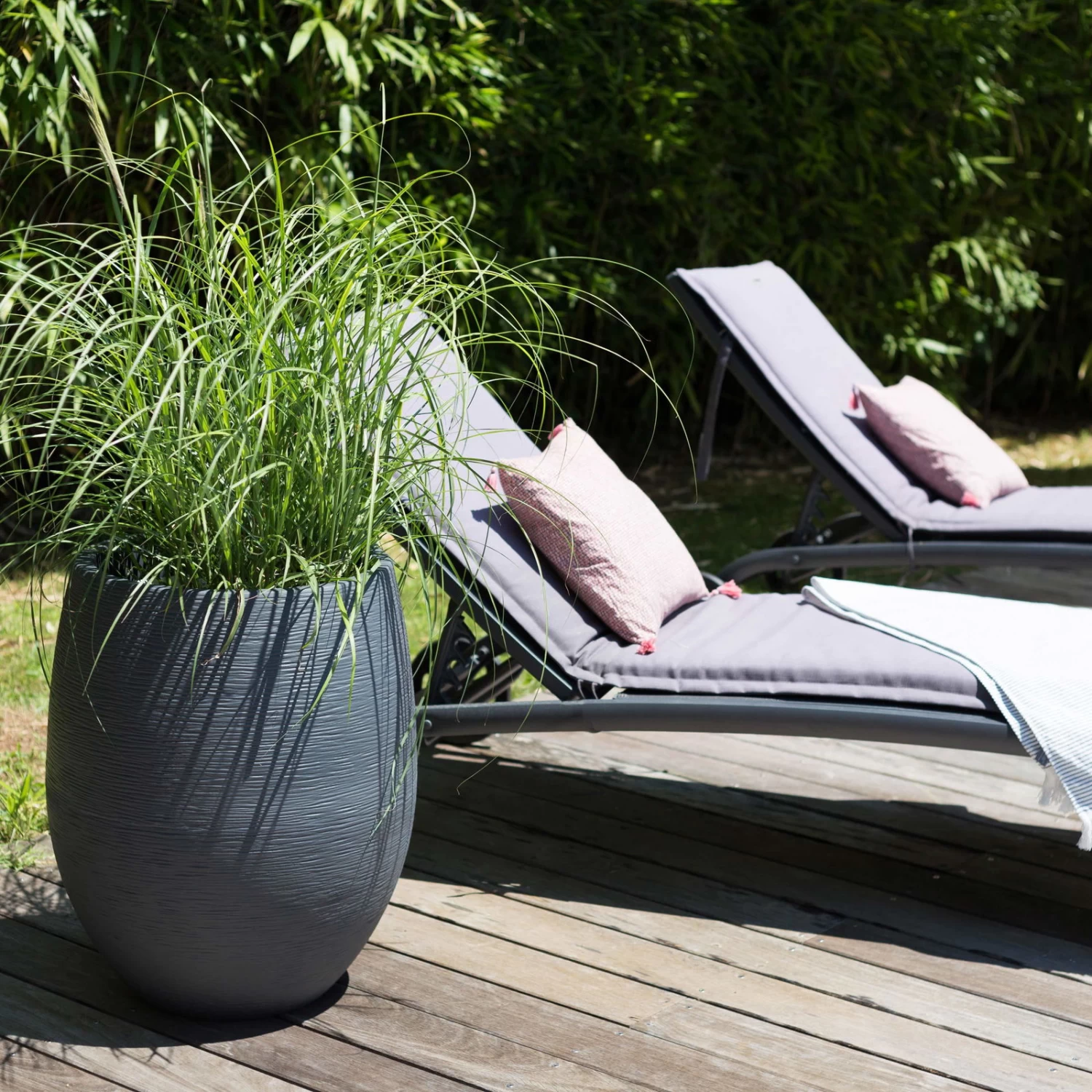 Pflanzgefäß Graphit Egg, Anthrazit, Wasserdicht, Robust – Bild 3