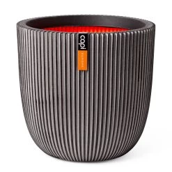 Pflanzgefäß 'Groove', Anthrazit