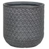 Pflanzgefäß 'Chester 04', Dunkelgrau, Ø 25 X H 25 Cm