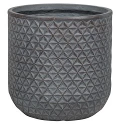 Pflanzgefäß 'Chester 04', Dunkelgrau, Ø 25 X H 25 Cm