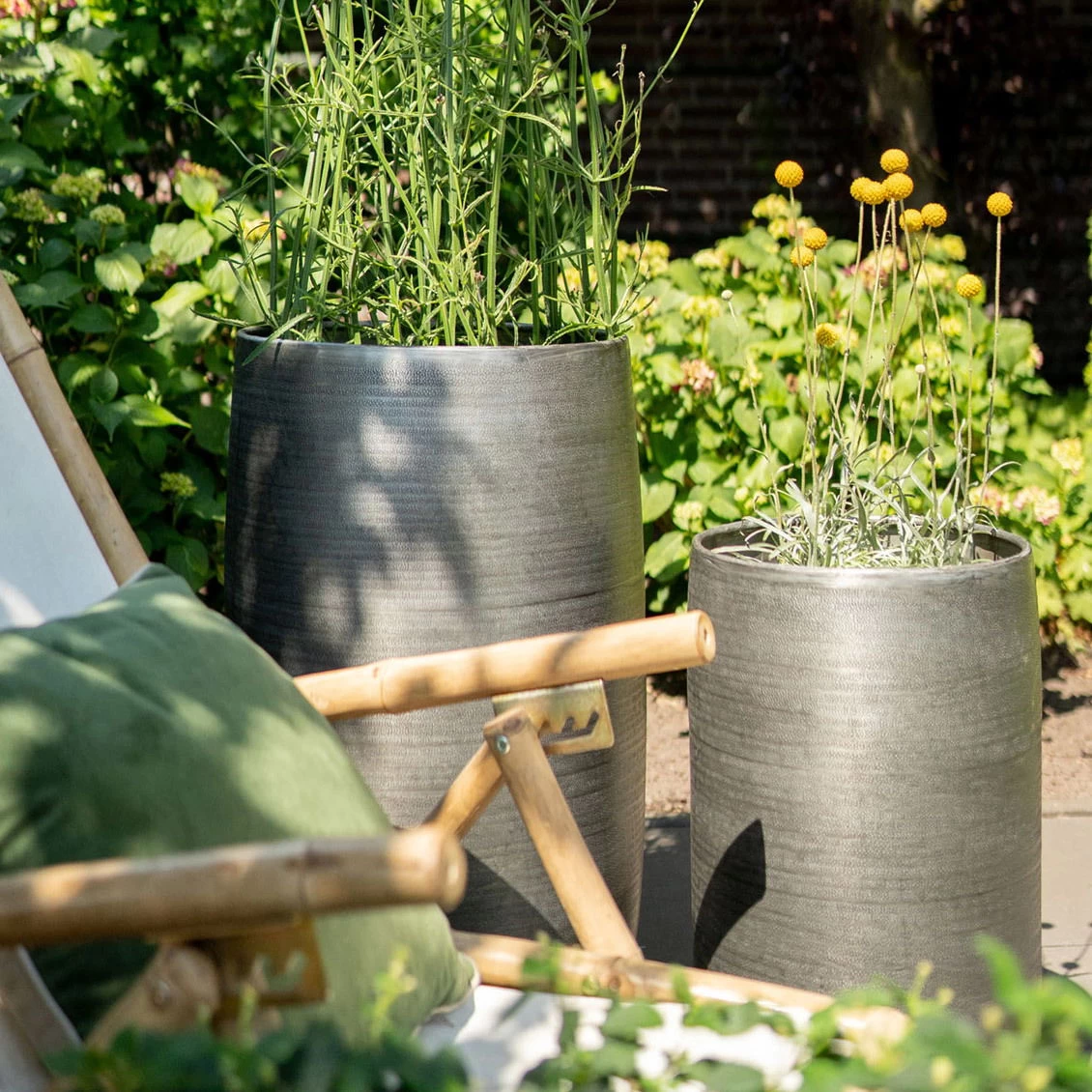 Pflanzgefäß 'Rowen', Silber, Ø 47 X H 82 Cm – Bild 5