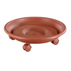Wagner Multi Pflanzenroller "Serie K" Terracotta, Mit 3 Doppelrollen, Ø Ca. 35 Cm