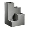 Kölle Pflanzkübel-Wendeltreppe "Kubus" Grau, 40x40x60 Cm, 55 Liter Erdvolumen
