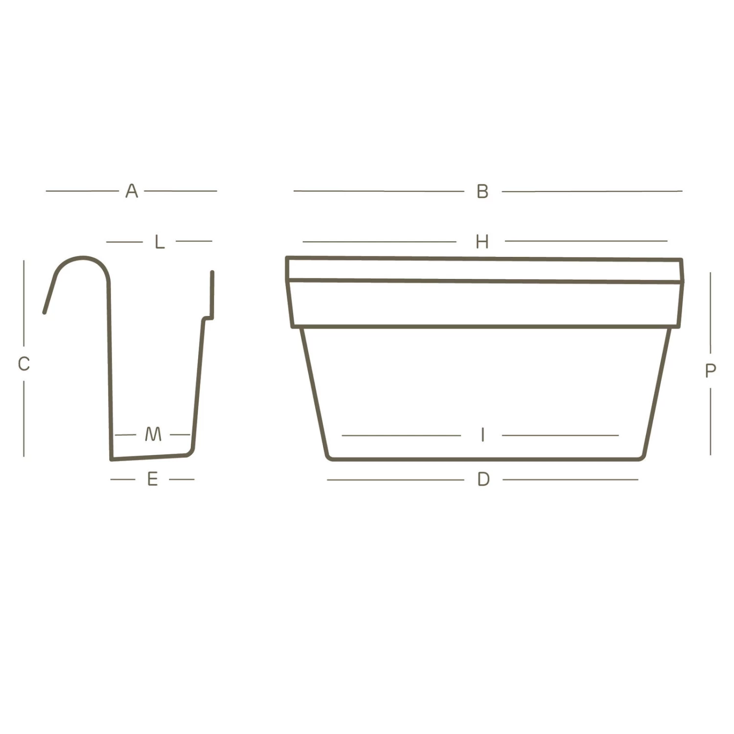 Balkon-Hängekasten UP Cassetta, Weiß, 50 Cm, 9 Liter – Bild 2