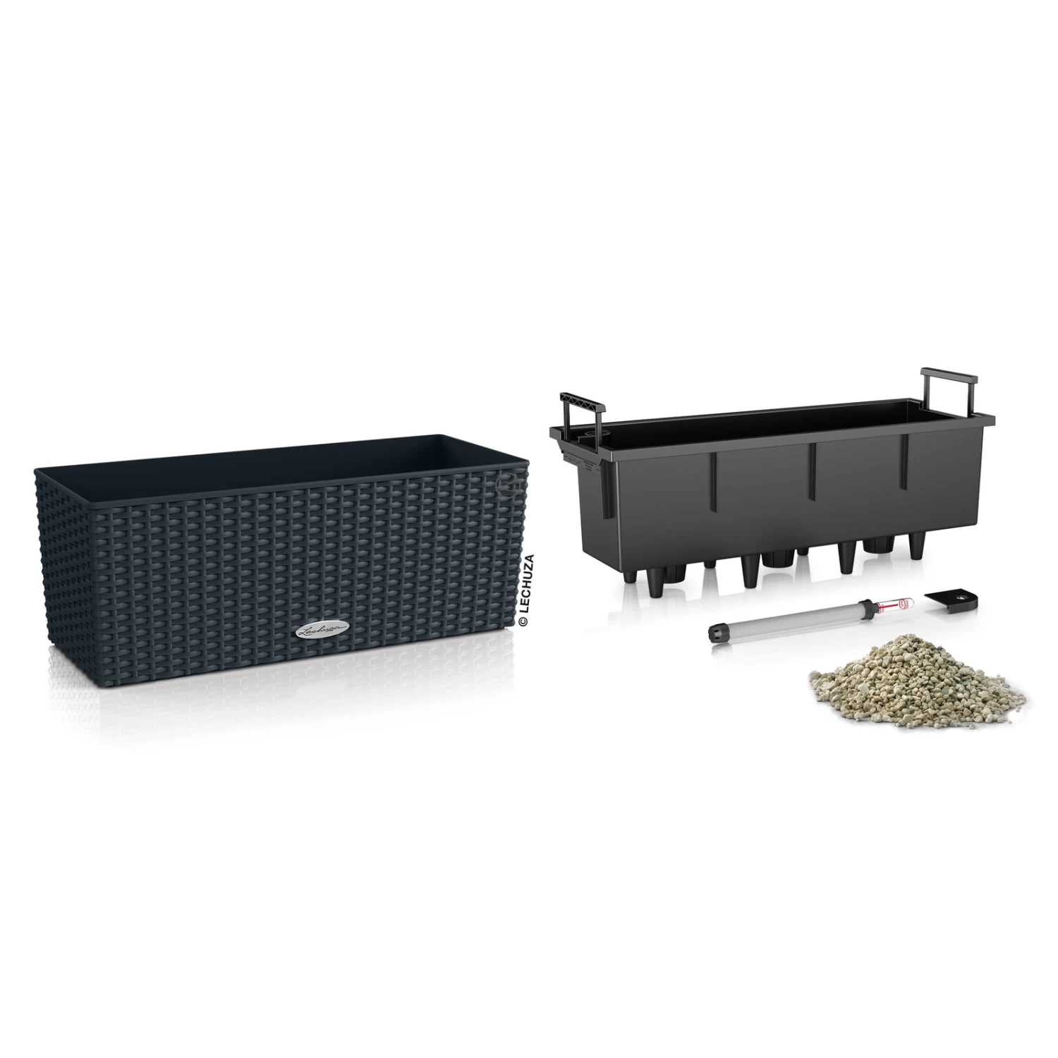 Balconera Cottage 50', Graphit Schwarz, Ca. 50 X 19 X 19 Cm – Bild 2