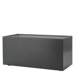 Gartensilber Pflanztrog Quader Anthrazit