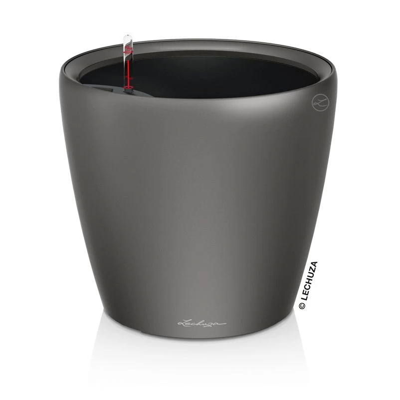 LECHUZA Classico Premium LS, All-in-One-Set, Anthrazit-metallic, Ø 28 Cm H:26 Cm – Bild 2