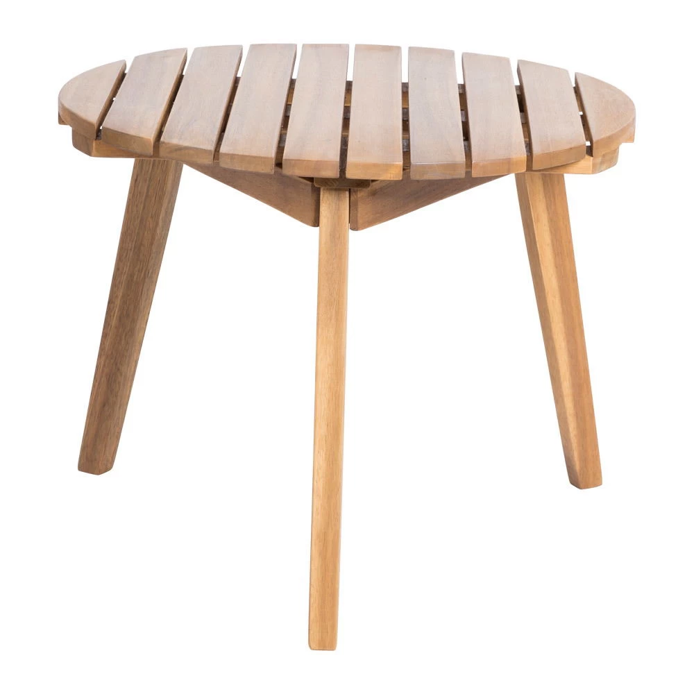Hocker/Beistelltisch FSC®-Akazienholz Rund Ø Ca. 50 Cm, Höhe 40 Cm – Bild 2