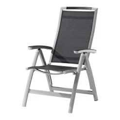 Sieger Exklusiv Klappsessel Trento Graphit, Bezug Grau