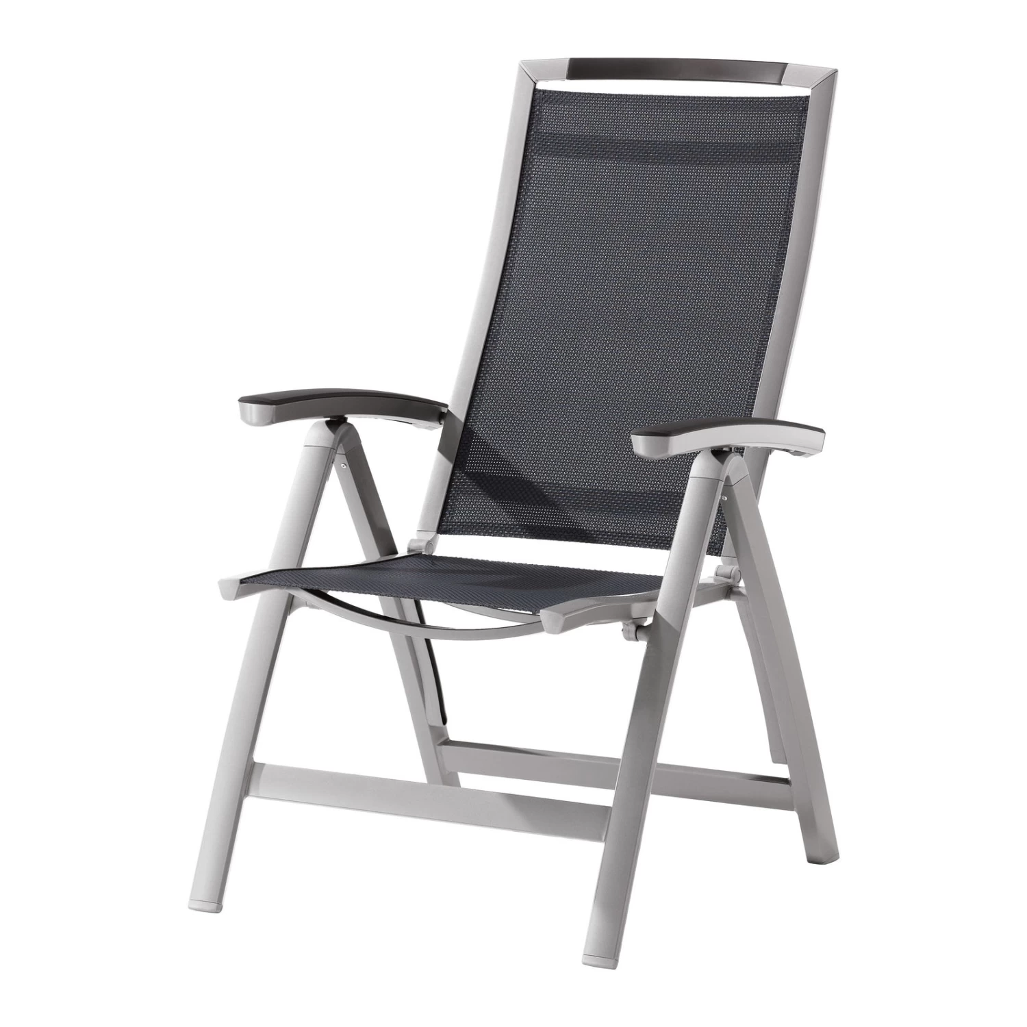 Sieger Exklusiv Klappsessel Trento Graphit, Bezug Grau