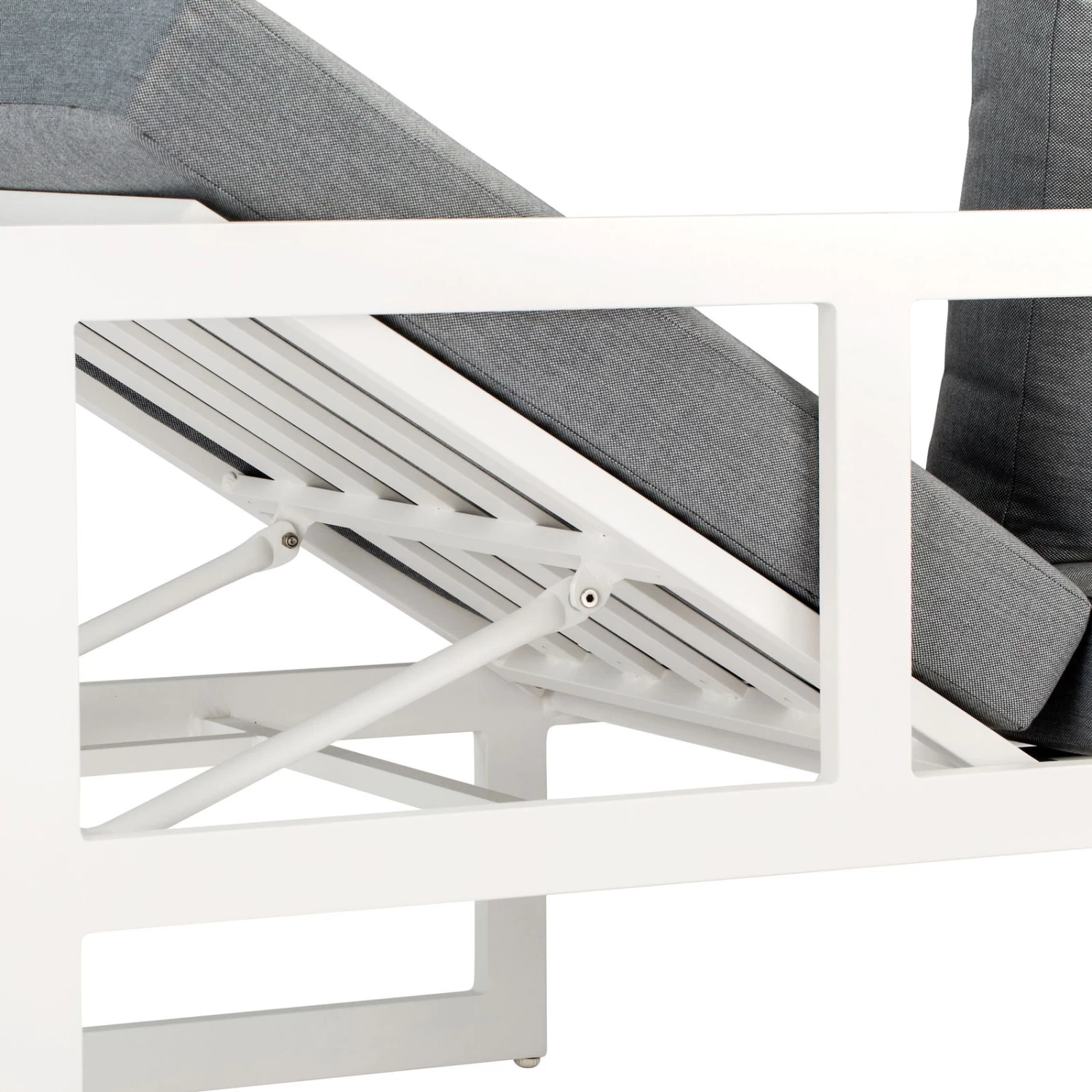 Best Loungeset "Rhodos" 3tlg. Weiß, Modernes Design, Komfortabel, Groß – Bild 3