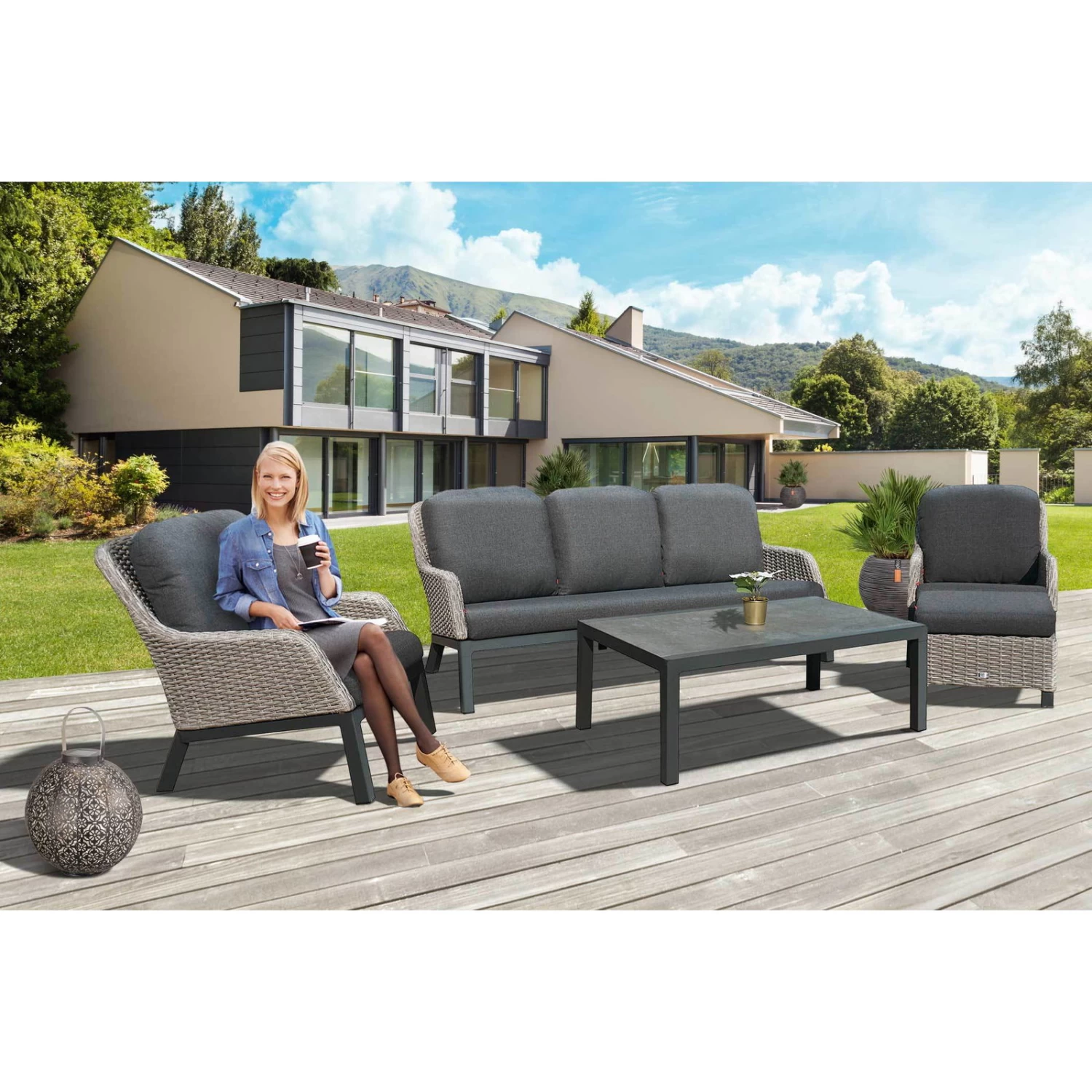 Solarlaterne "Damast", Kupfer, 23 X 22cm – Bild 6