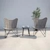 Bistro-Set 'Butterfly', 3-tlg., Braun