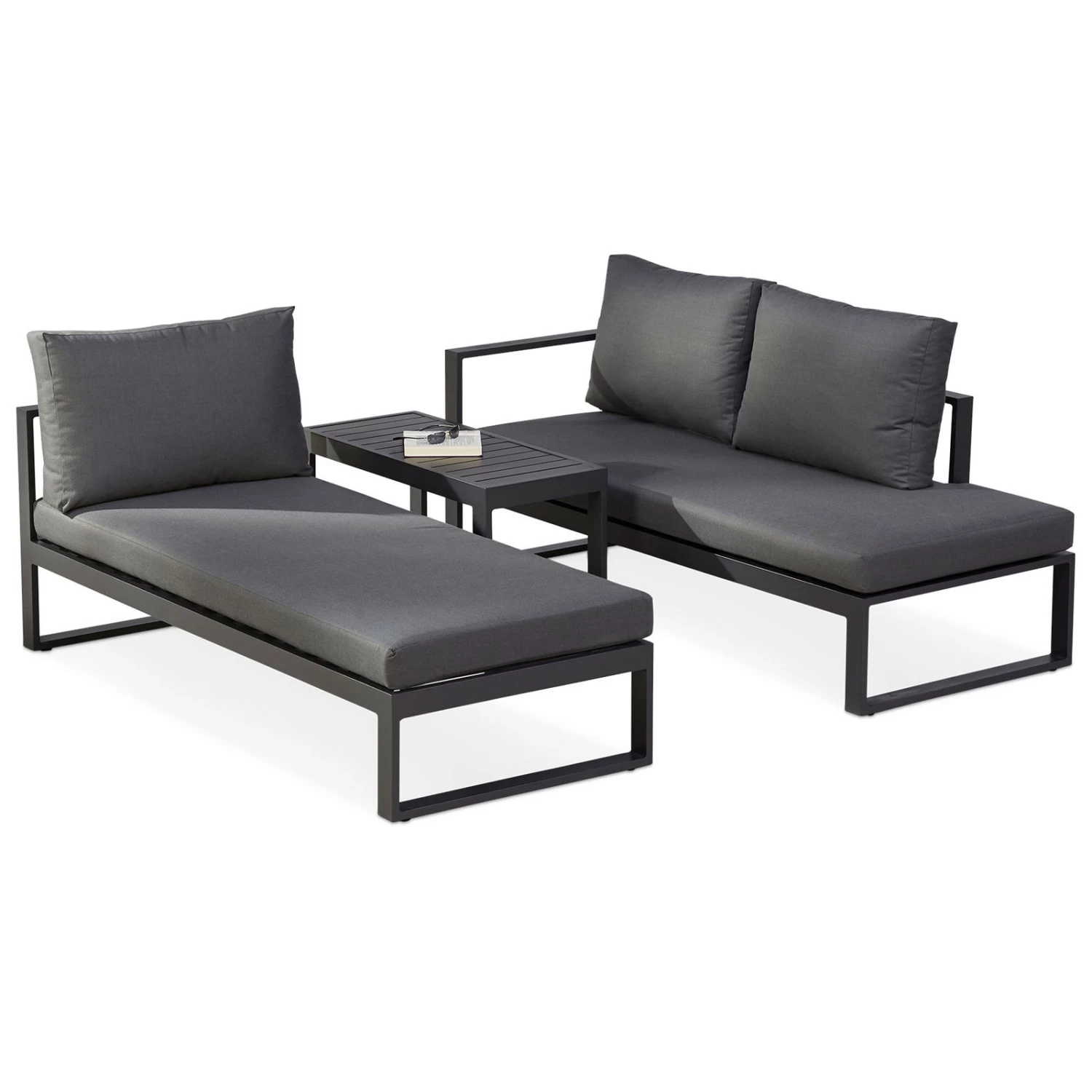 Best Loungegruppe 'Navarino', 4lgt., Anthrazit – Bild 2