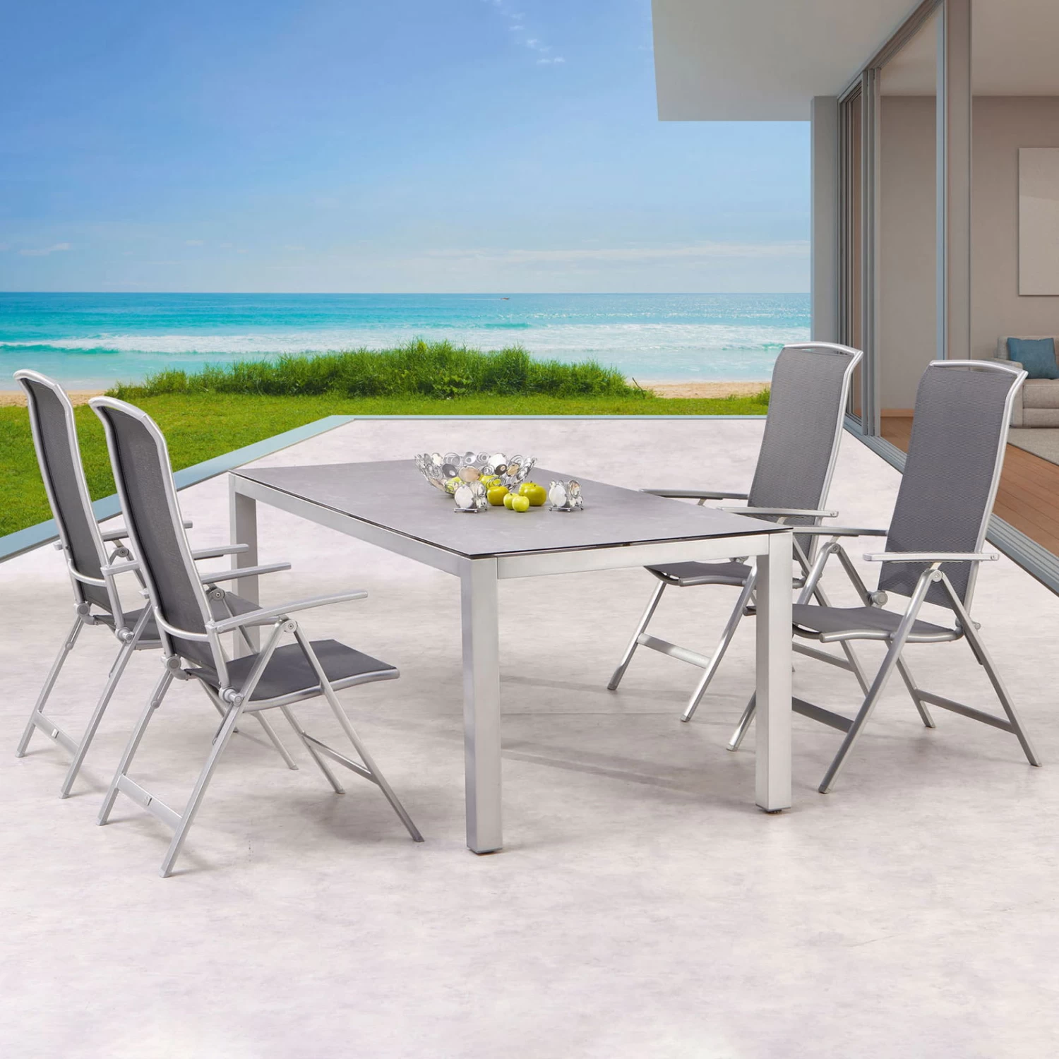 Best Klappsessel 'Palermo', Anthrazit/silber – Bild 3