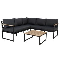 Ecklounge 'Sardinia', Schwarz, Akazie