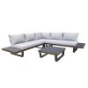 Alu-Eckloungegruppe 'Cahors' Inkl. Kissen, 4tlg., Anthrazit