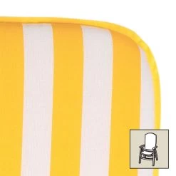 Best Hochlehnerauflage Gelb/weiß, Ca. 120 X 50 X 6 Cm
