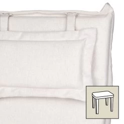 Hockerauflage Blanko 9013, Ca. 54 X 54 X 8 Cm, Robust, Waschbar