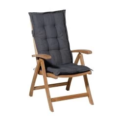 Madison Hochlehnerauflage 'Panama', Grau, Ca. 123 X 50 Cm