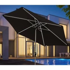 Doppler Sonnenschirm 'Active LED Auto Tilt', Anthrazit, Ø Ca. 300 Cm