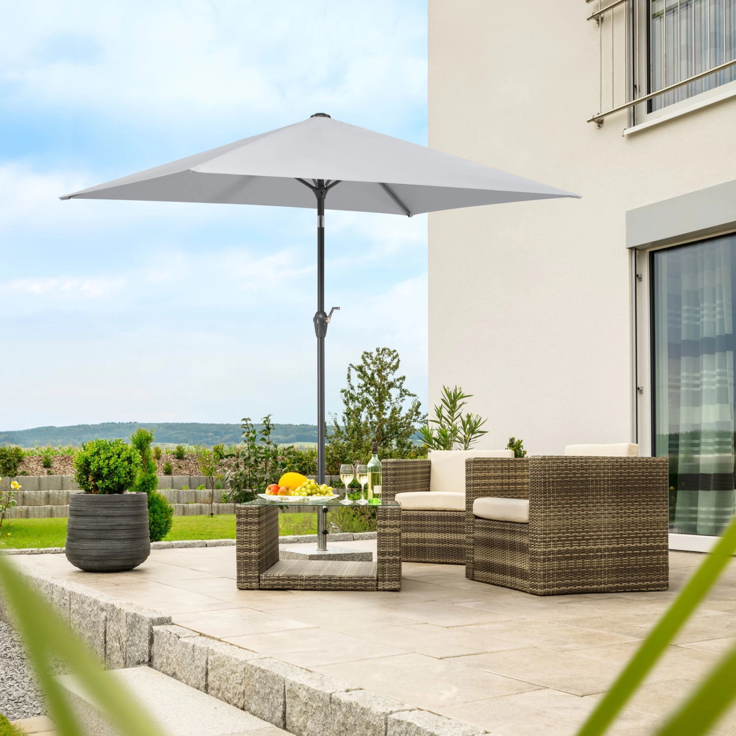 Mittelstockschirm 'Bilbao', Ca. 210 X 130 Cm – Bild 7