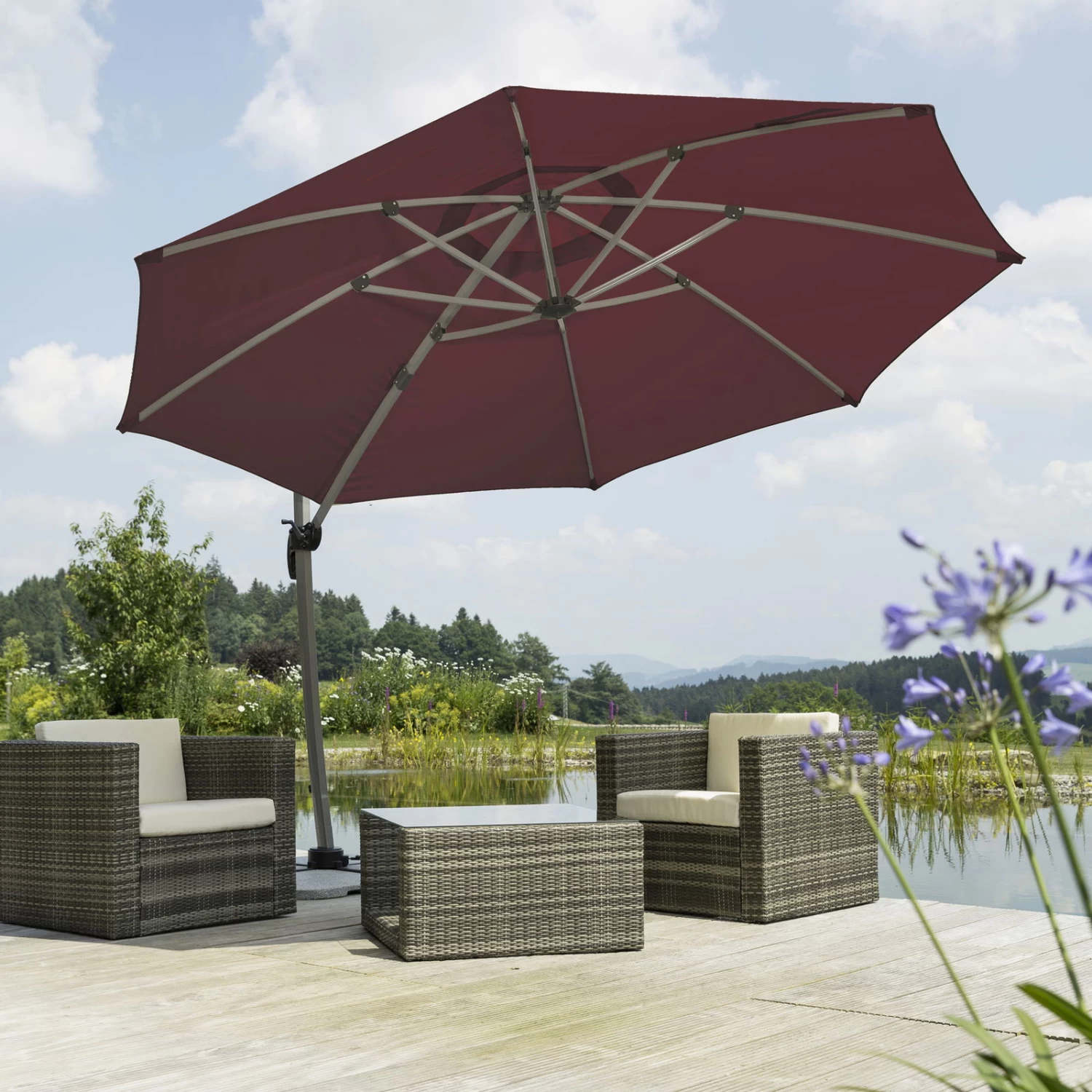 Schneider Sonnenschirm 'Rhodos Rondo', Ø 350 Cm