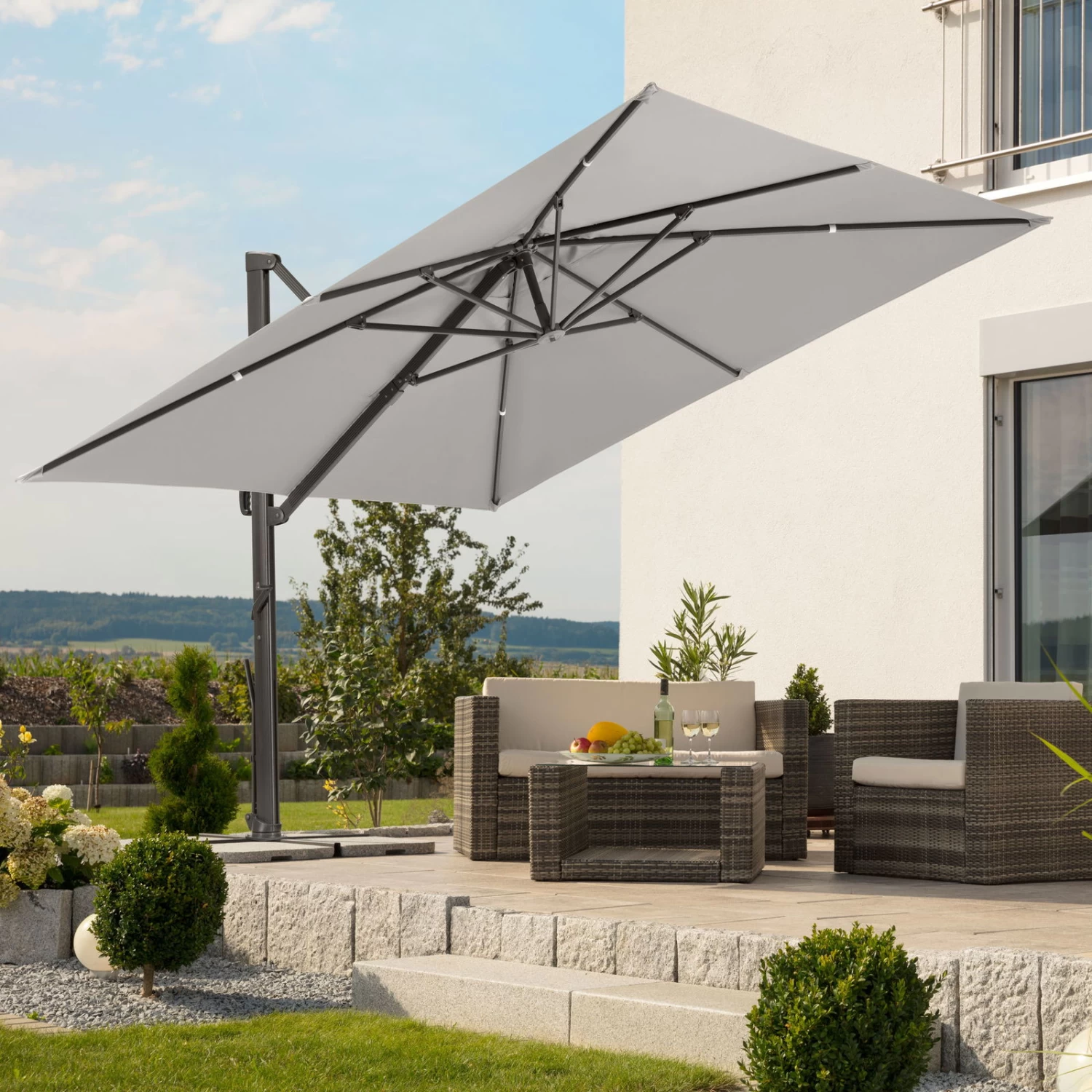 Sonnenschirm 'Rhodos Smart', Ca. 300 X 300 Cm