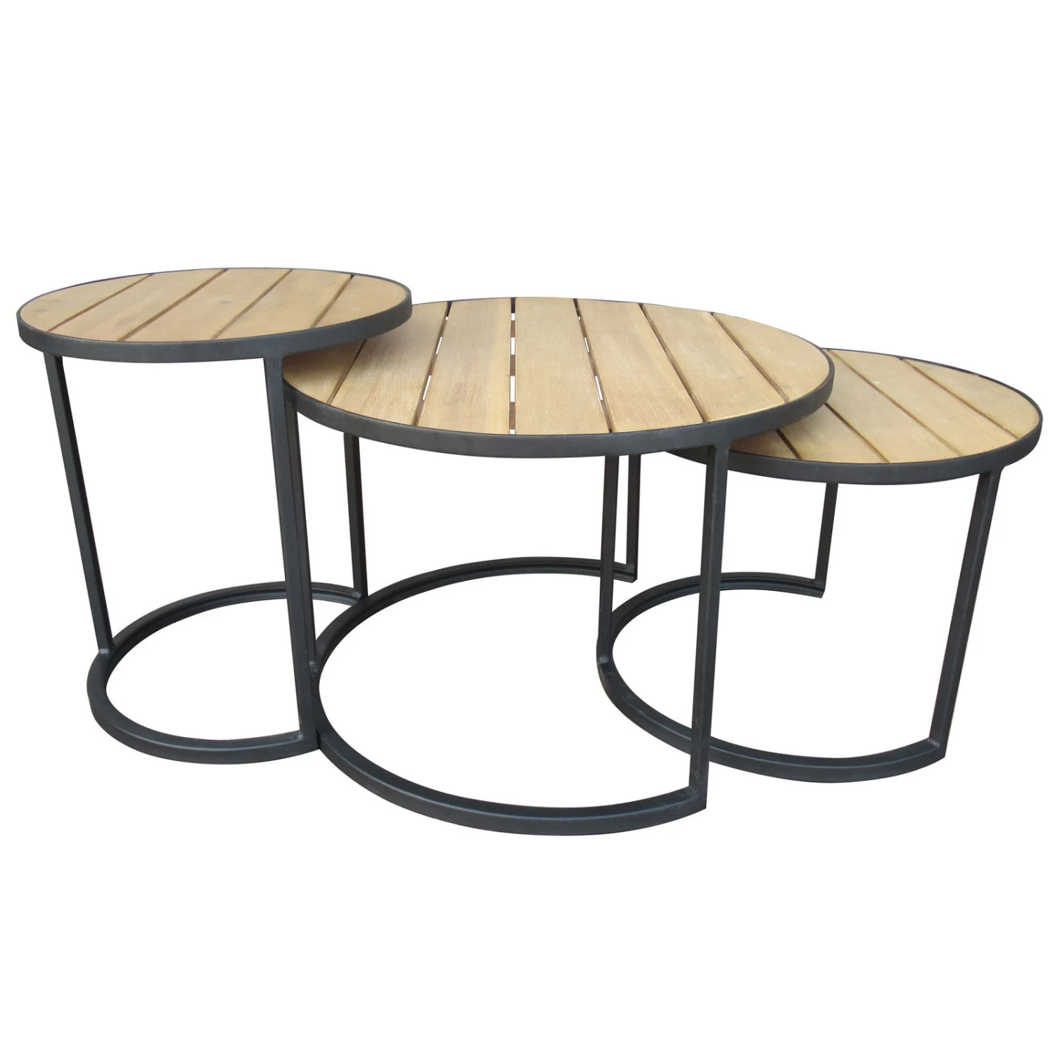 Beistelltisch 'Nestling', Schwarz, Natur