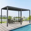 Pergola Mit Lamellendach, Anthrazit, 400 X 310 X 253 Cm, Eingangshöhe 200 Cm