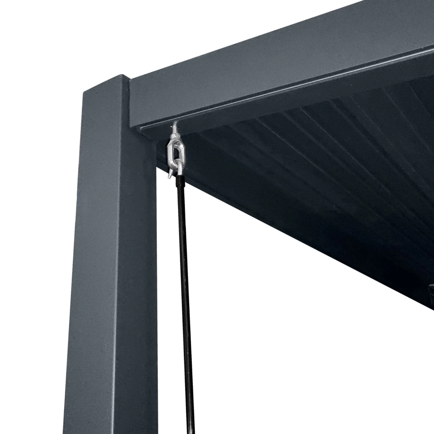 Pergola Mit Lamellendach, Anthrazit, 400 X 310 X 253 Cm, Eingangshöhe 200 Cm – Bild 4