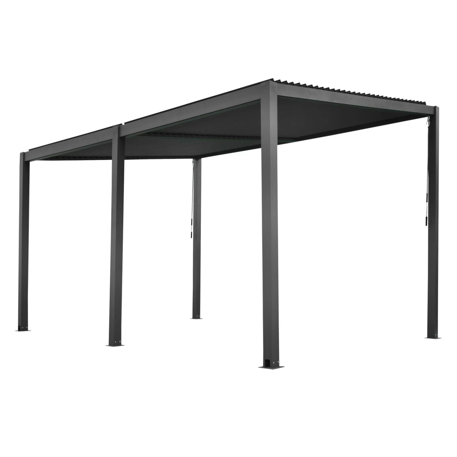 Pergola Mit Lamellendach, Anthrazit, 400 X 310 X 253 Cm, Eingangshöhe 200 Cm – Bild 2