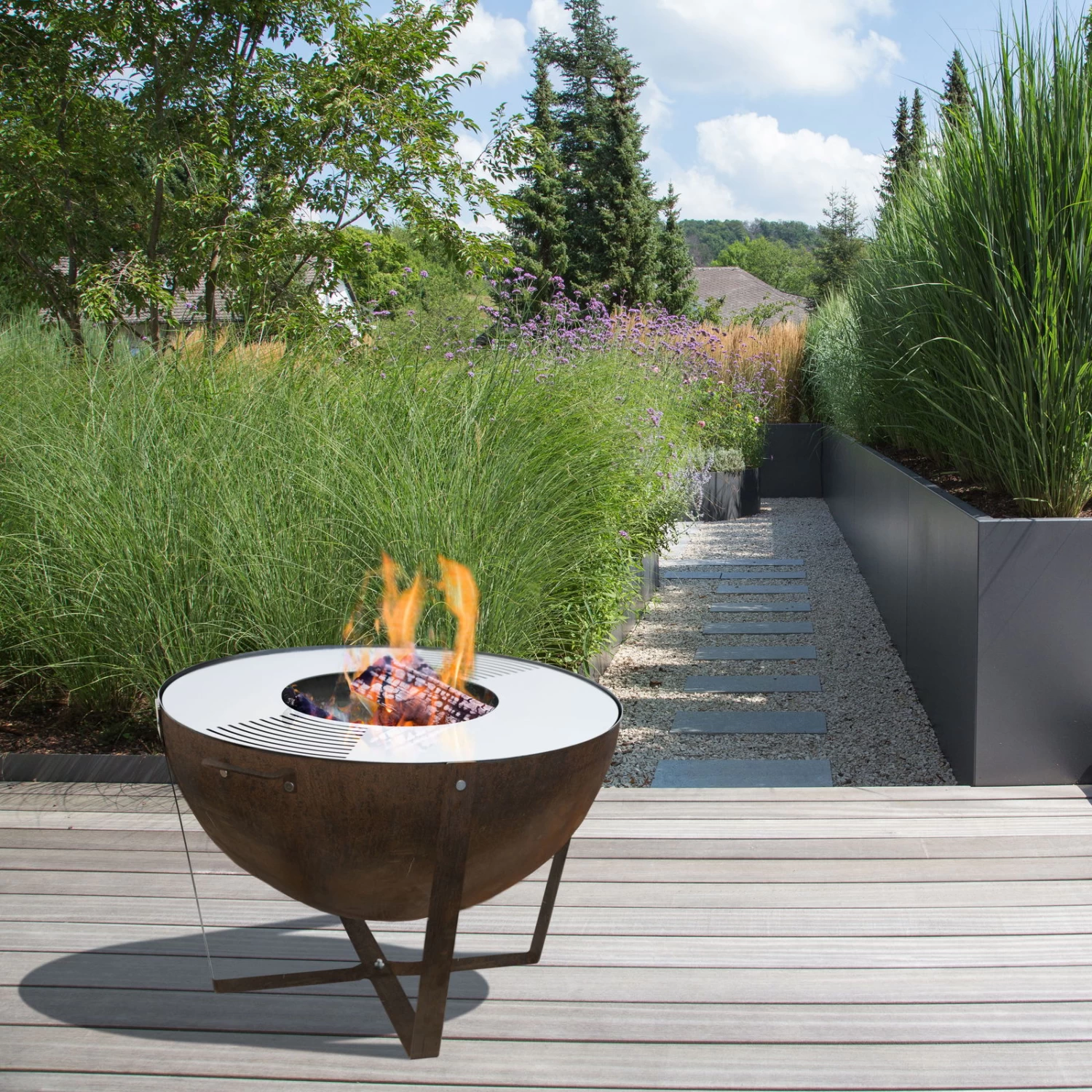 Feuerschale 'Dakota', Rostfarben, Ca. 60 X Ø 80 Cm – Bild 4