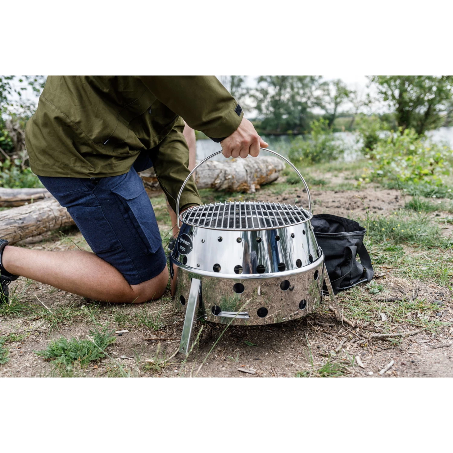 Holzkohlegrill Petromax Atago, Grau, Edelstahl, Ca. 28 X 40 X 40 Cm – Bild 8