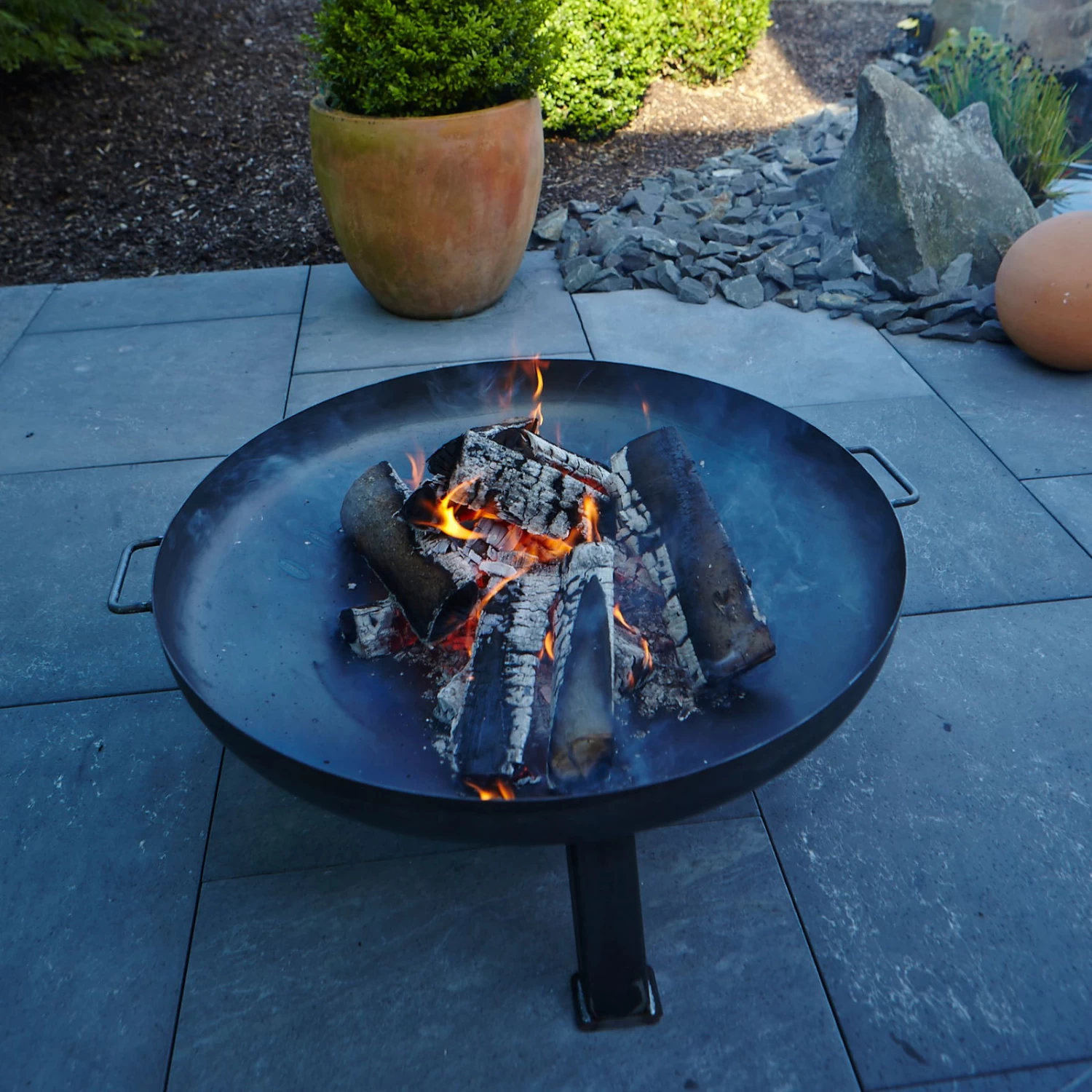Feuerschale, Rund, Schwarz