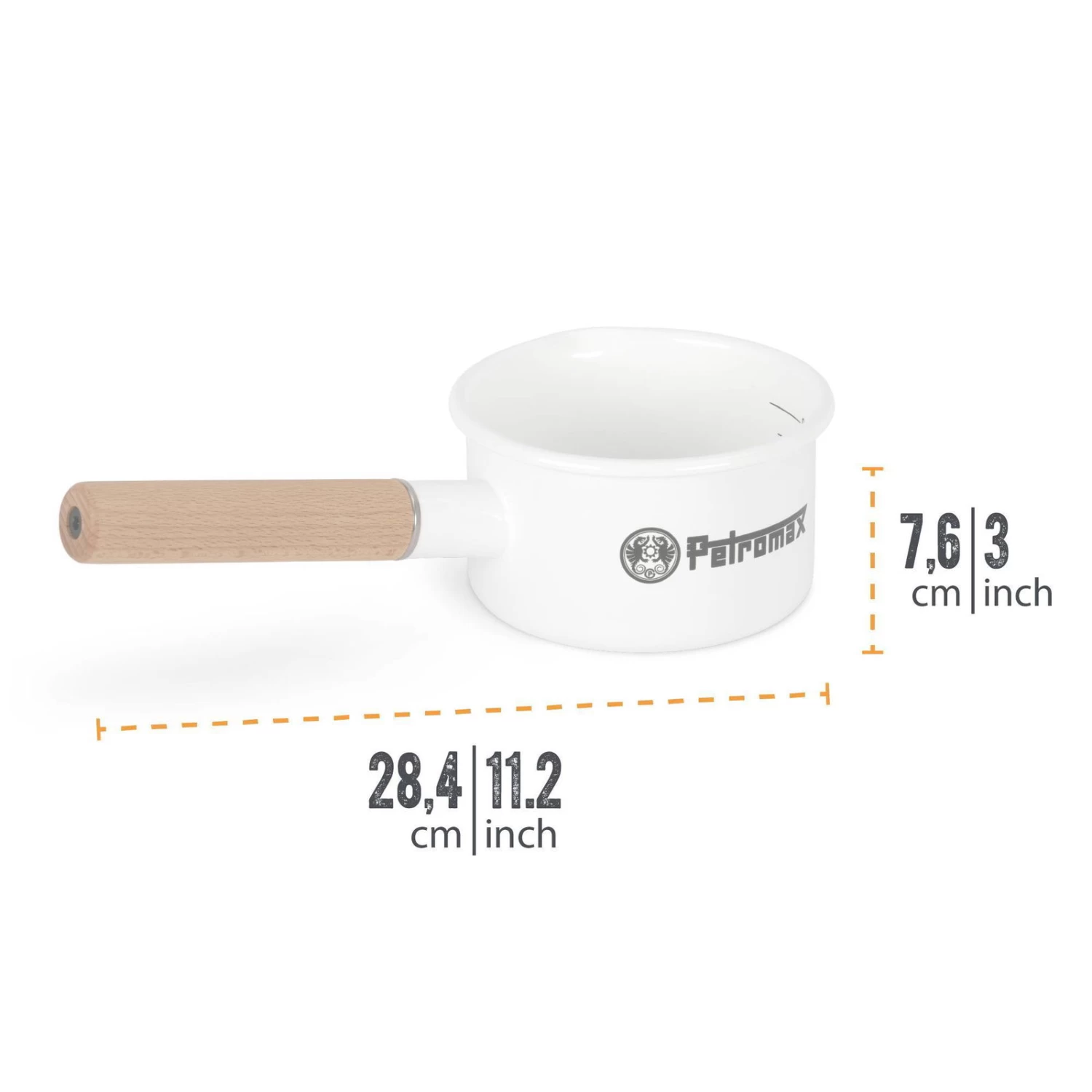 Petromax Stieltopf, Weiß, Edelstahl/Holz, Ca. 500 Ml – Bild 2