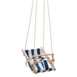 Schaukelsitz "Bambini" Blau-weiß Gestreift